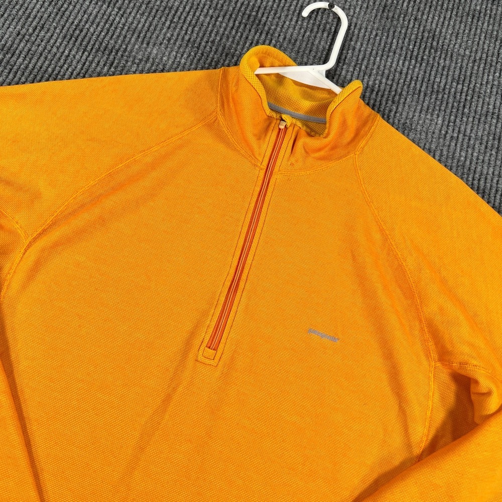 Patagonia‎ Pullover Shirt Mens Large Orange Long Sleeve Outdoor Performance